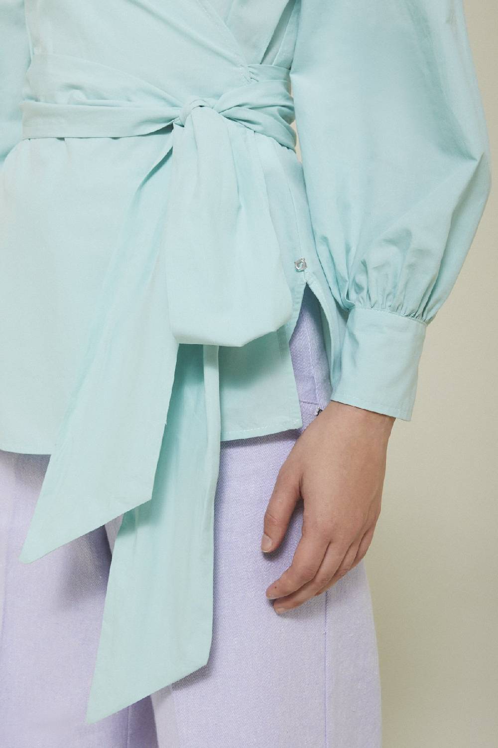 Ottod'Ame Poplin Sweater With Sash