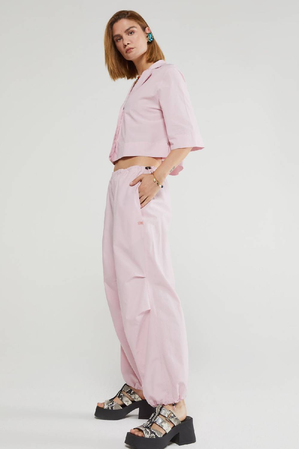 Ottod'Ame Poplin Trousers With Drawstring