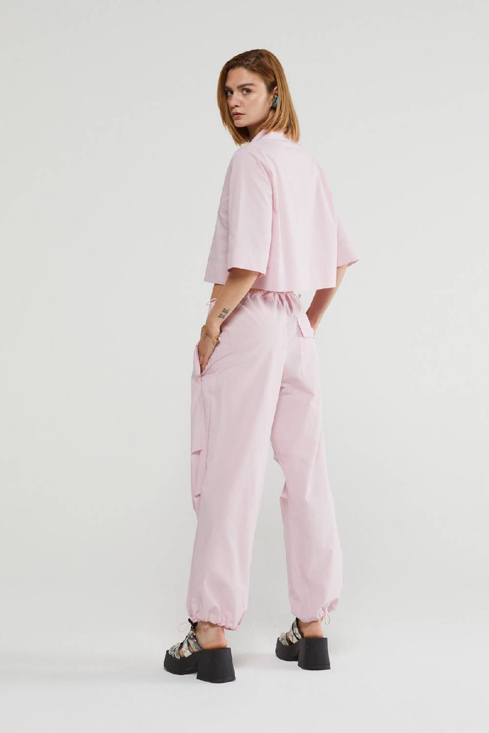 Ottod'Ame Poplin Trousers With Drawstring