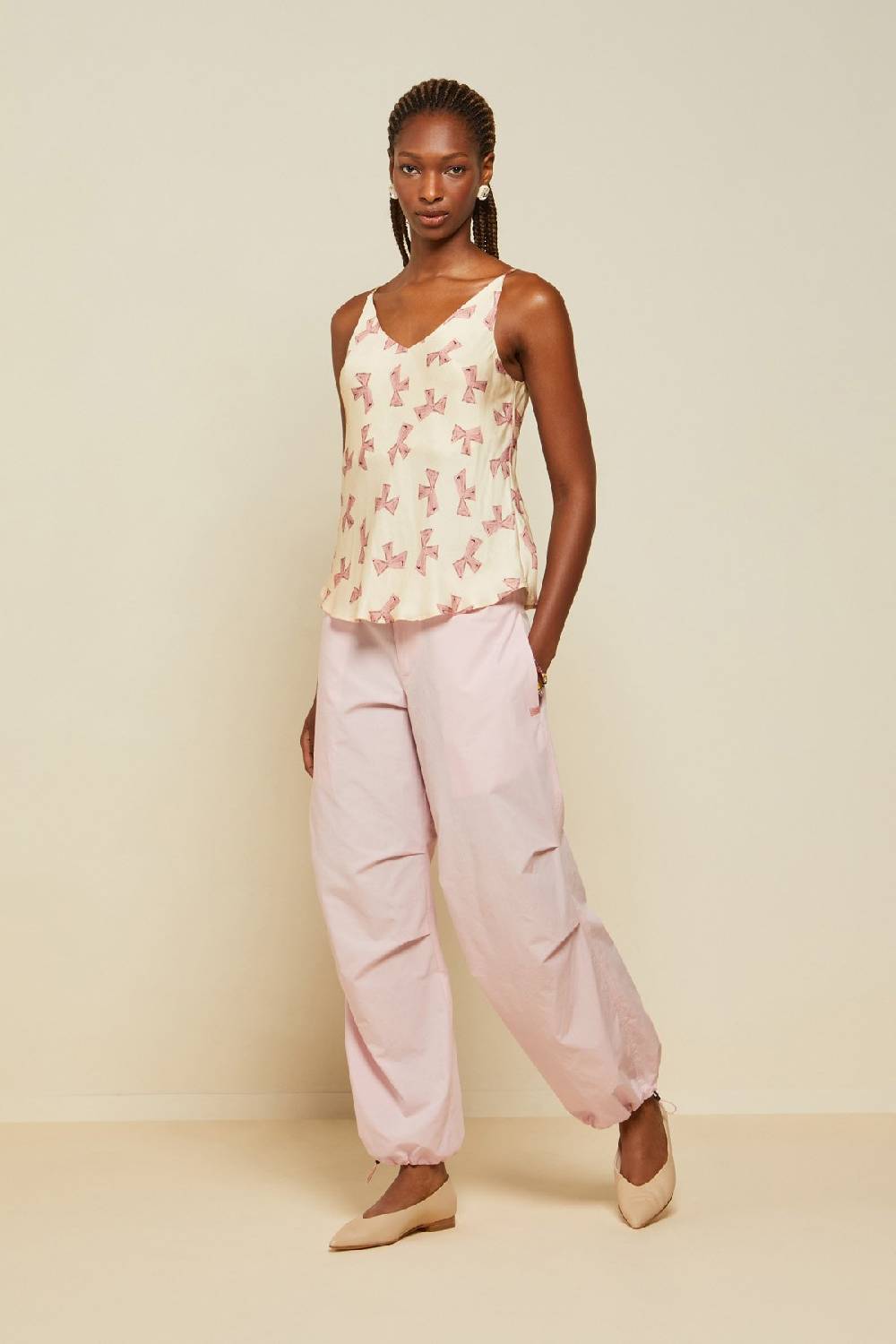 ottod'Ame Poplin trousers with drawstring