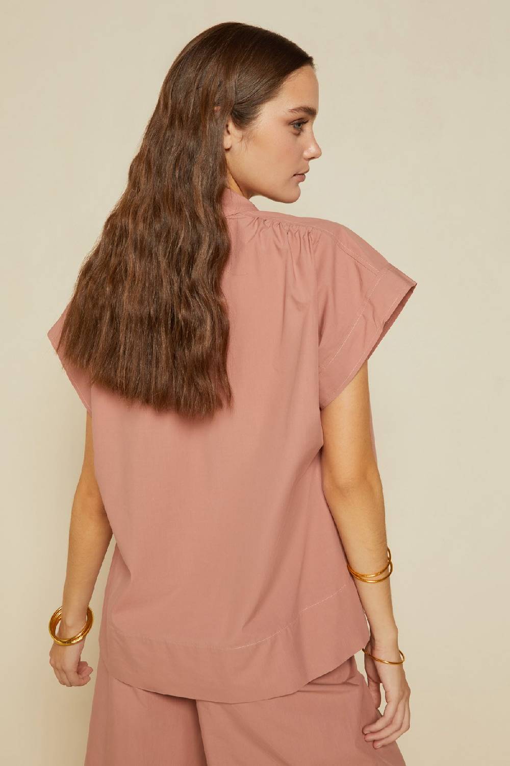 Ottod'Ame Poplin V-neck Sweater