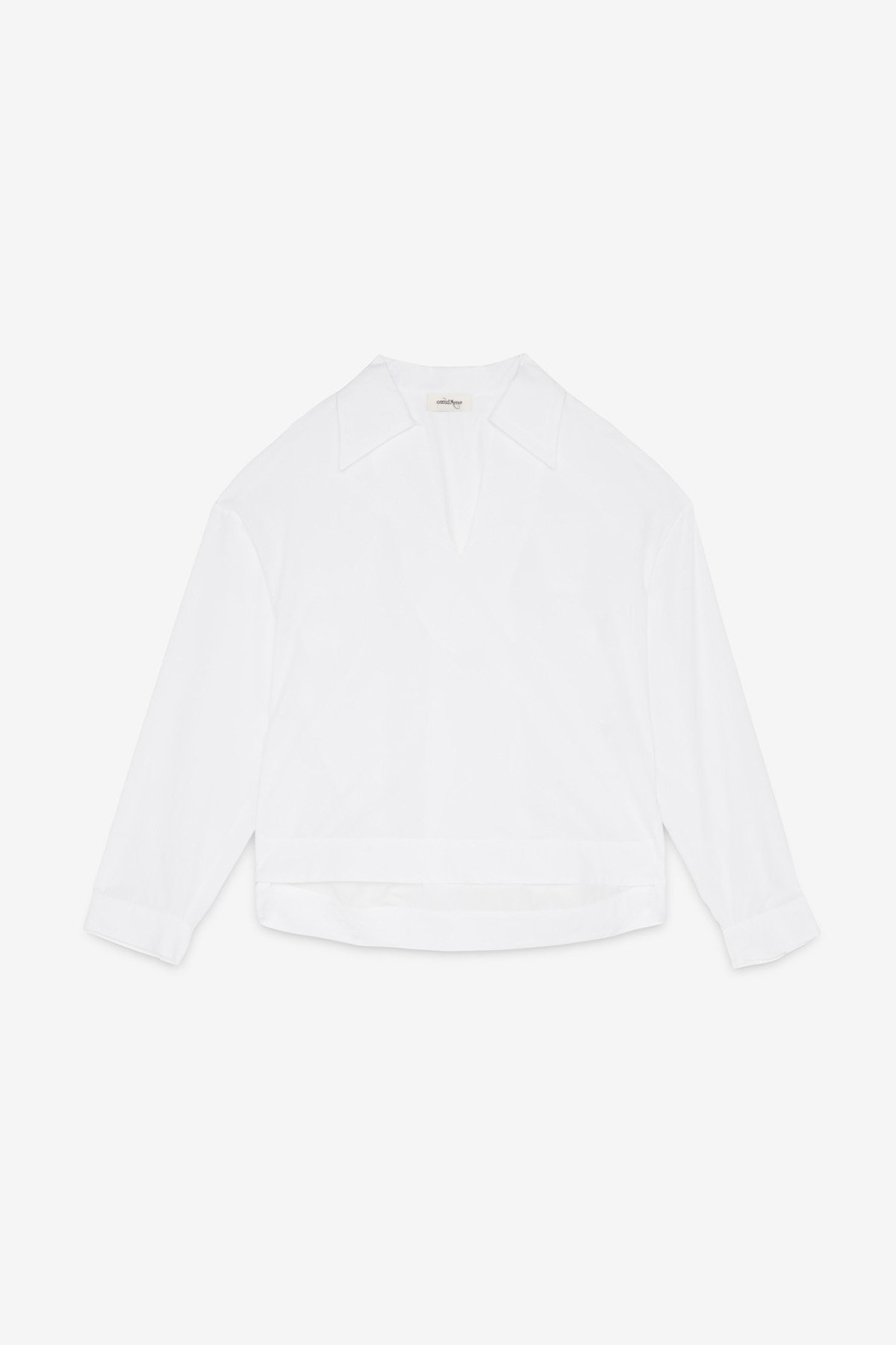 Ottod'Ame Poplin V-neck Sweater