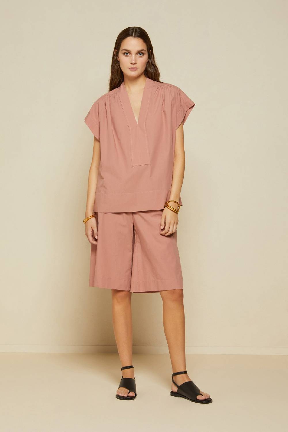 ottod'Ame Poplin V-neck sweater