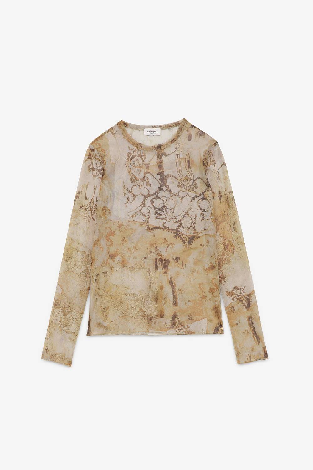 Ottod'Ame Printed And Veiled Blouse