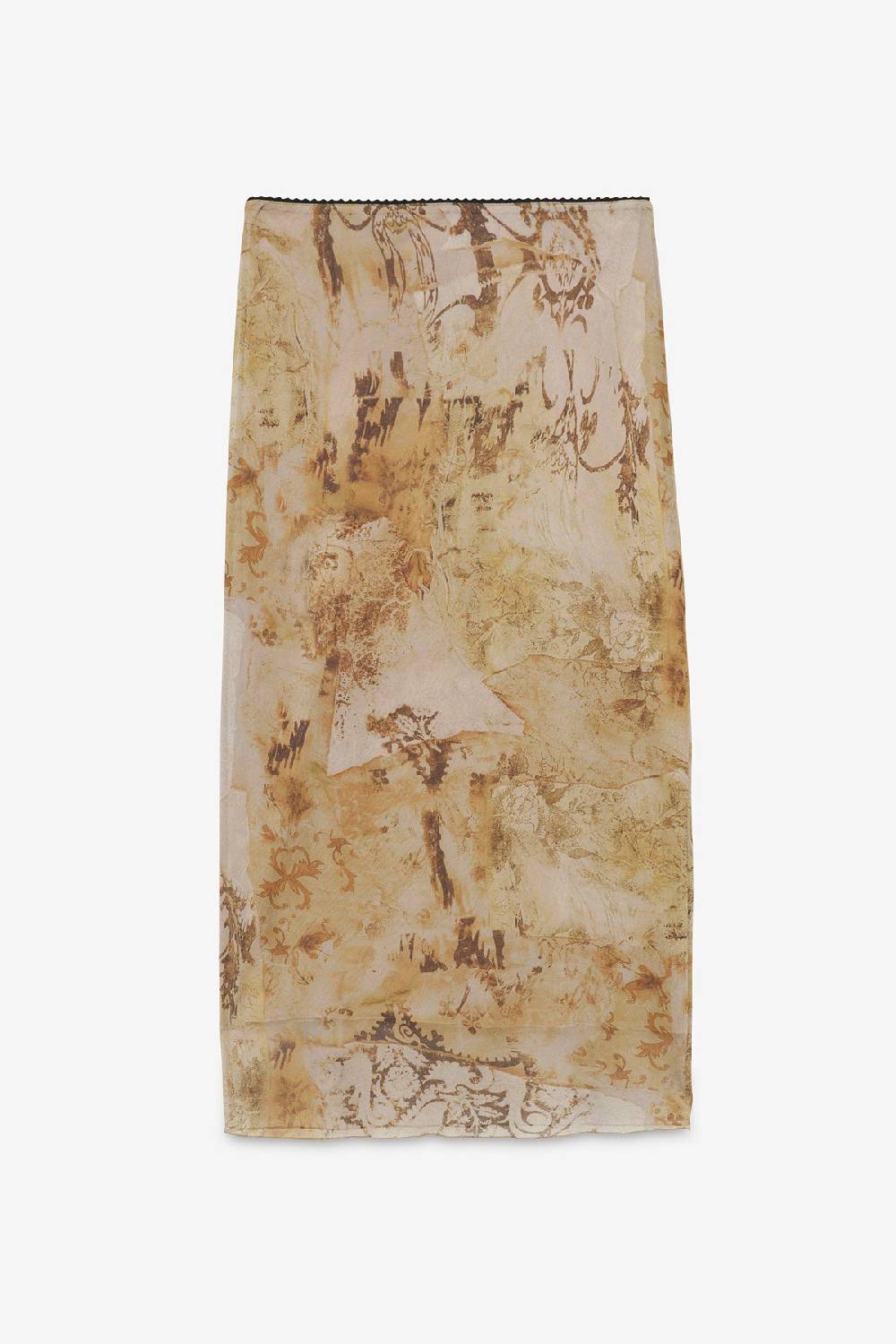 Ottod'Ame Printed And Veiled Midi Skirt