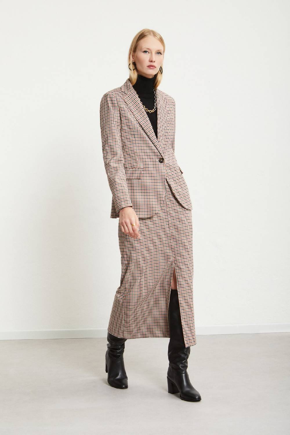 Ottod'Ame Printed Check Jacket