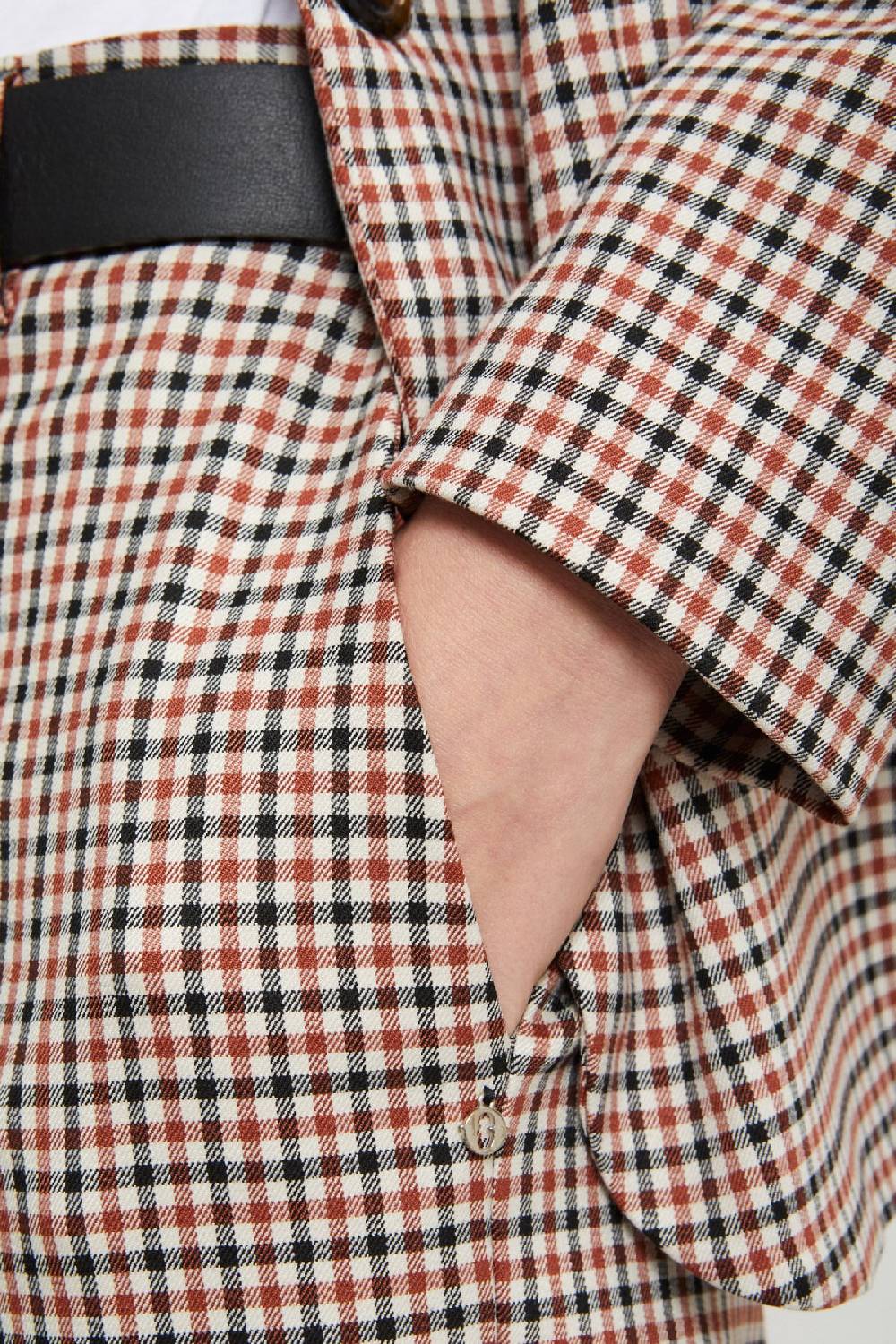 Ottod'Ame Printed Check Straight Trousers