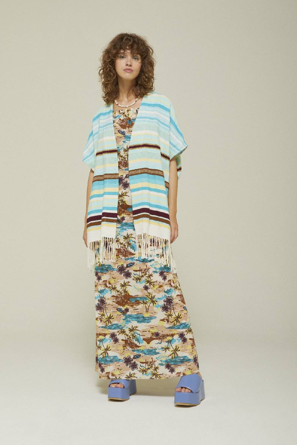 ottod'Ame Printed cotton long dress
