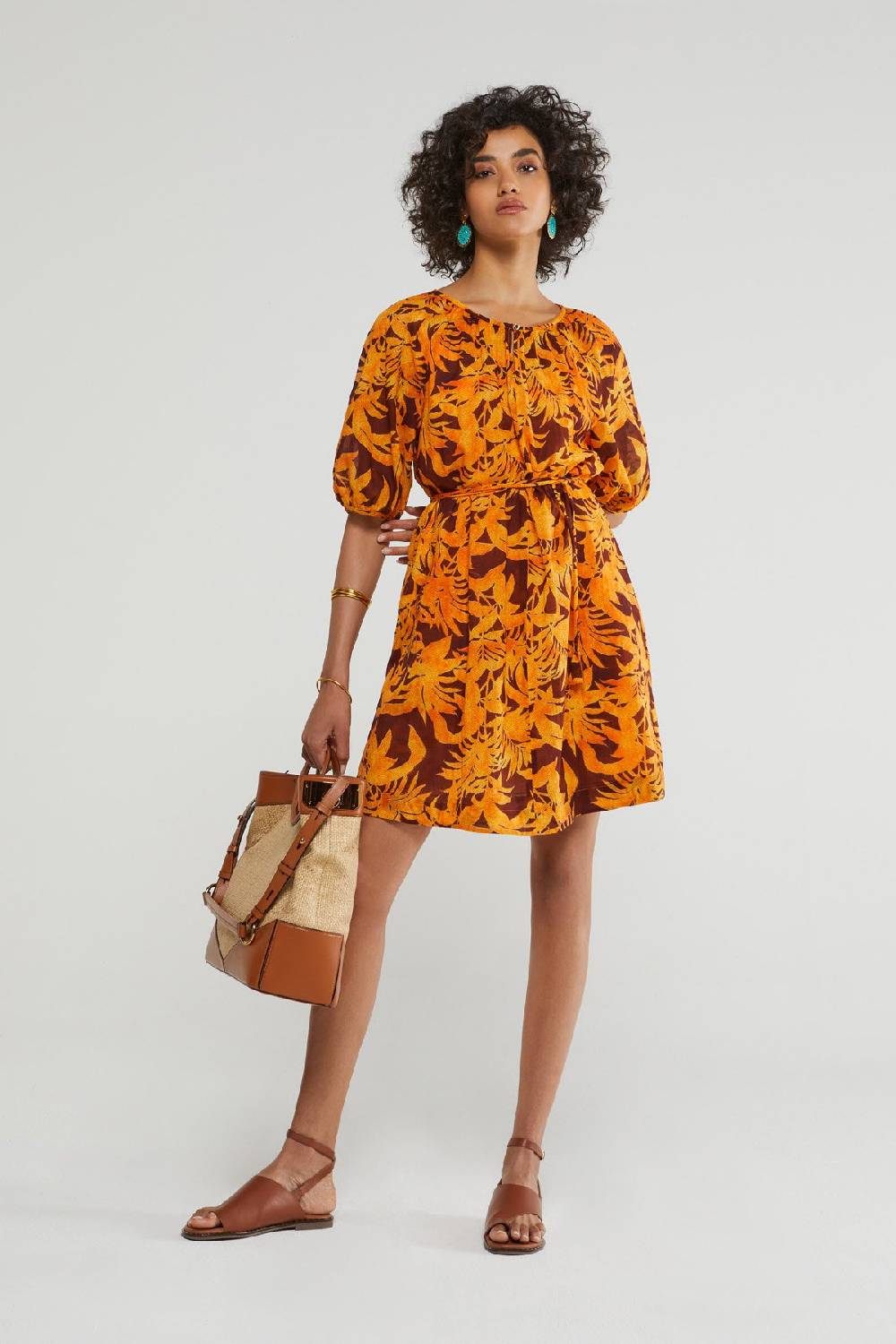 ottod'Ame Printed cotton short dress