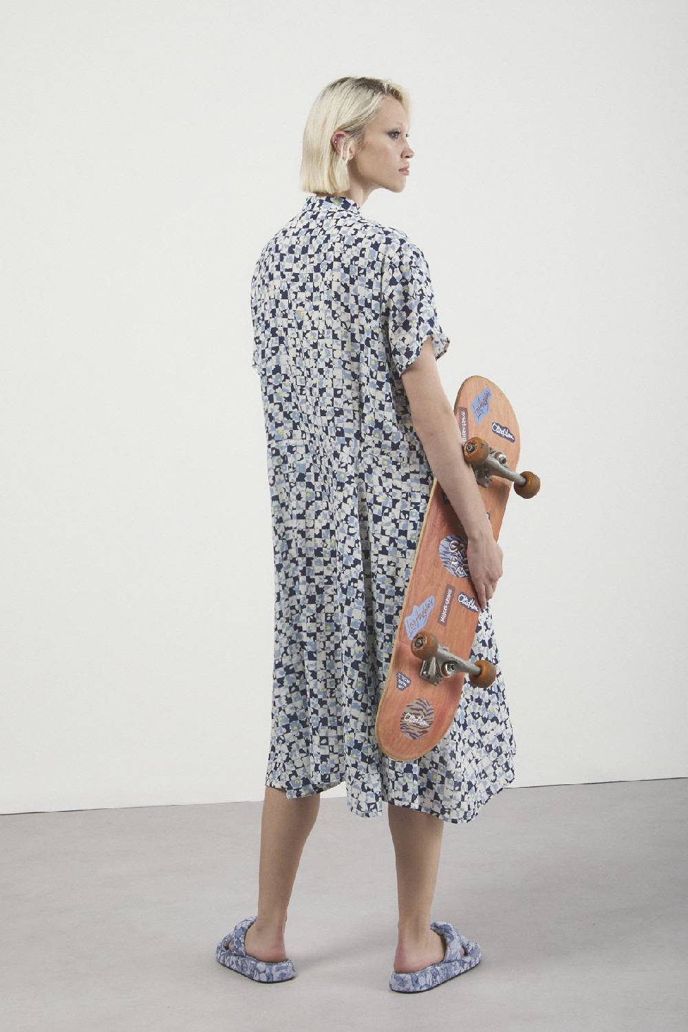 Ottod'Ame Printed Dress With Pleated Skirt