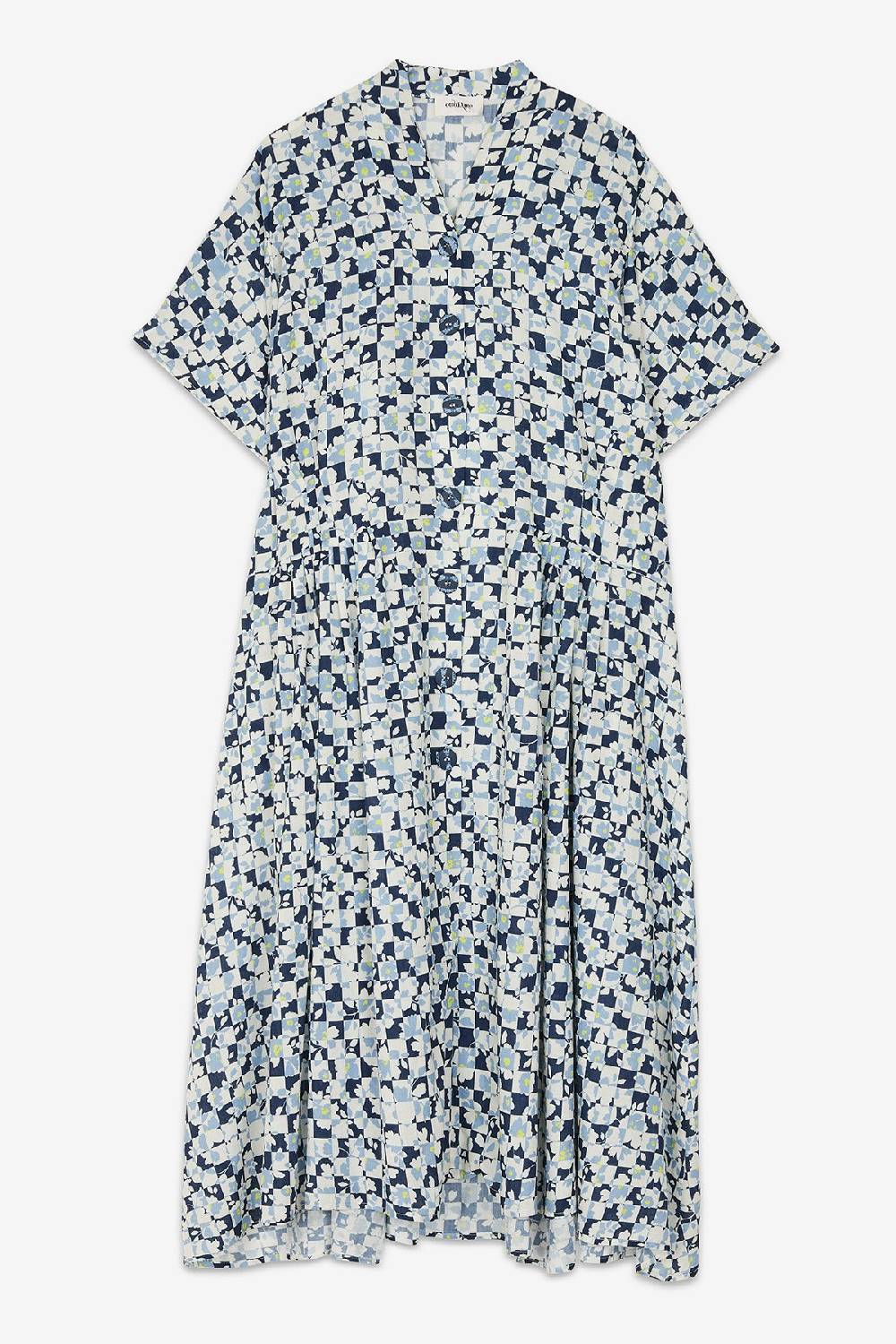 Ottod'Ame Printed Dress With Pleated Skirt