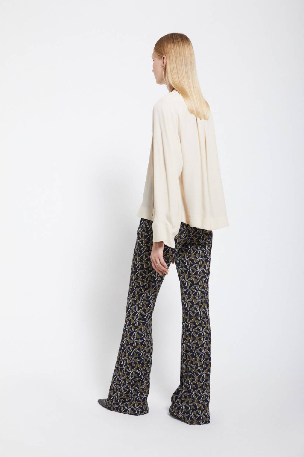 Ottod'Ame Printed Flare Trousers