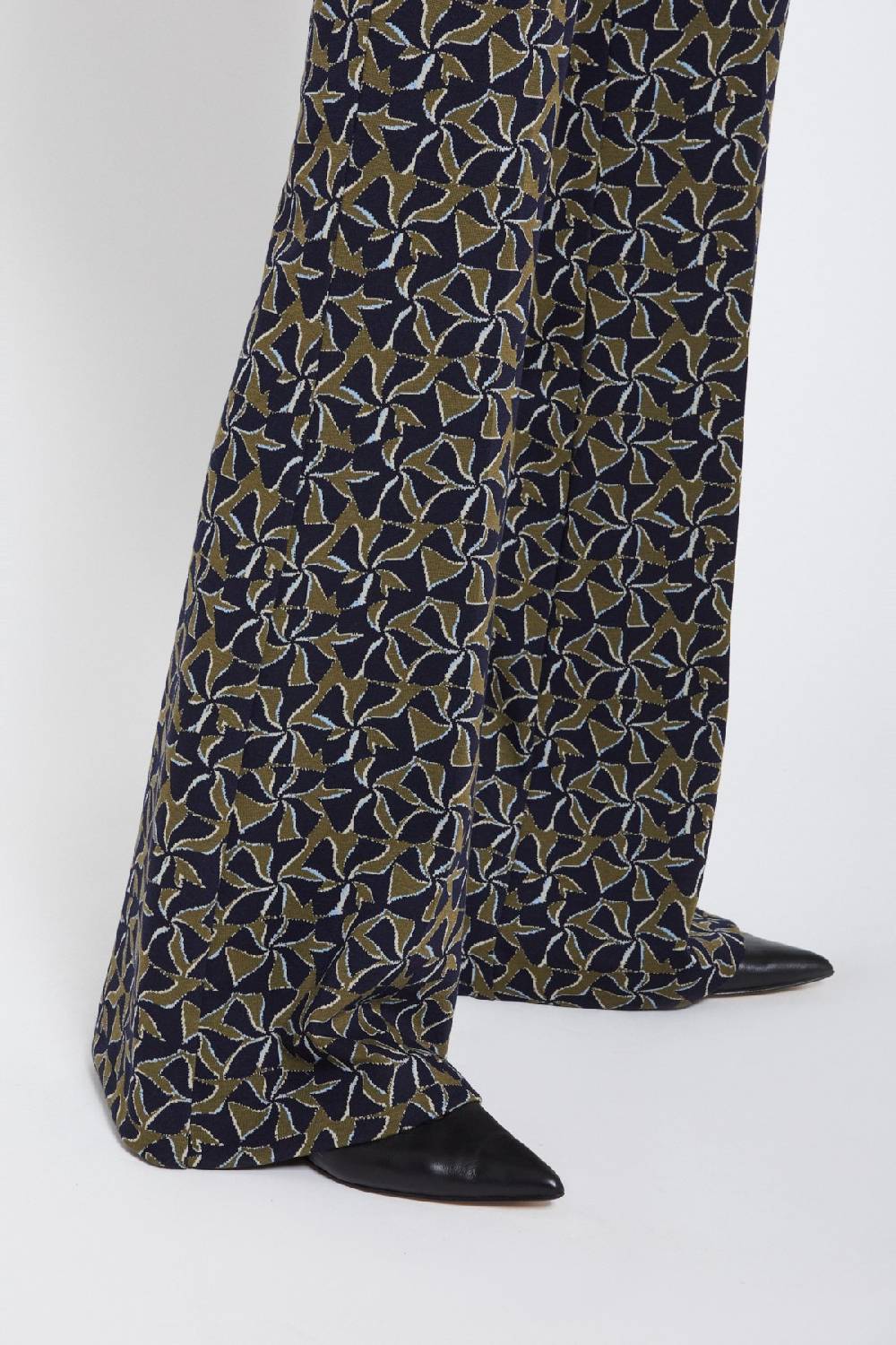 Ottod'Ame Printed Flare Trousers