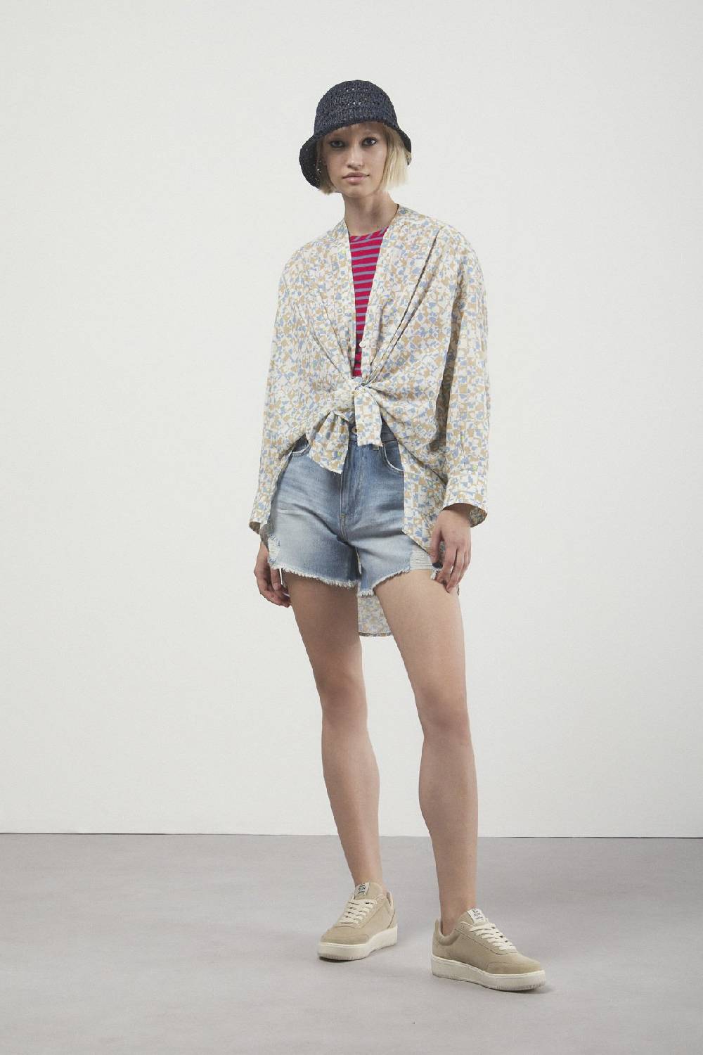 ottod'Ame Printed oversize shirt