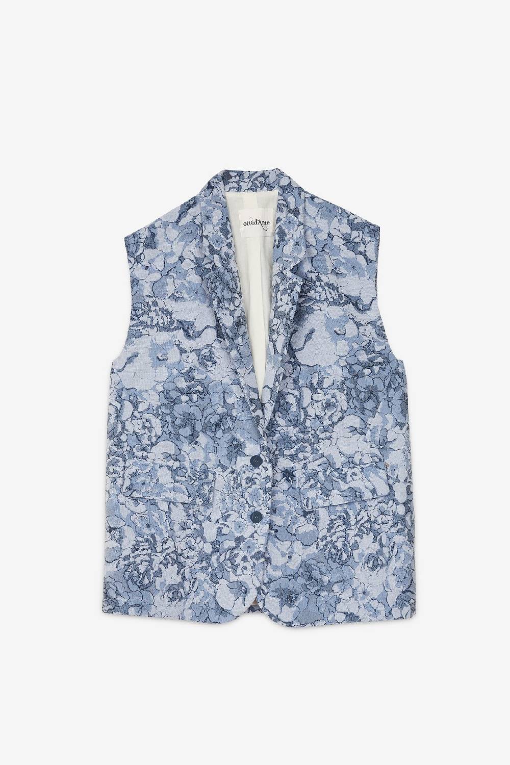 Ottod'Ame Printed Sleeveless Blazer