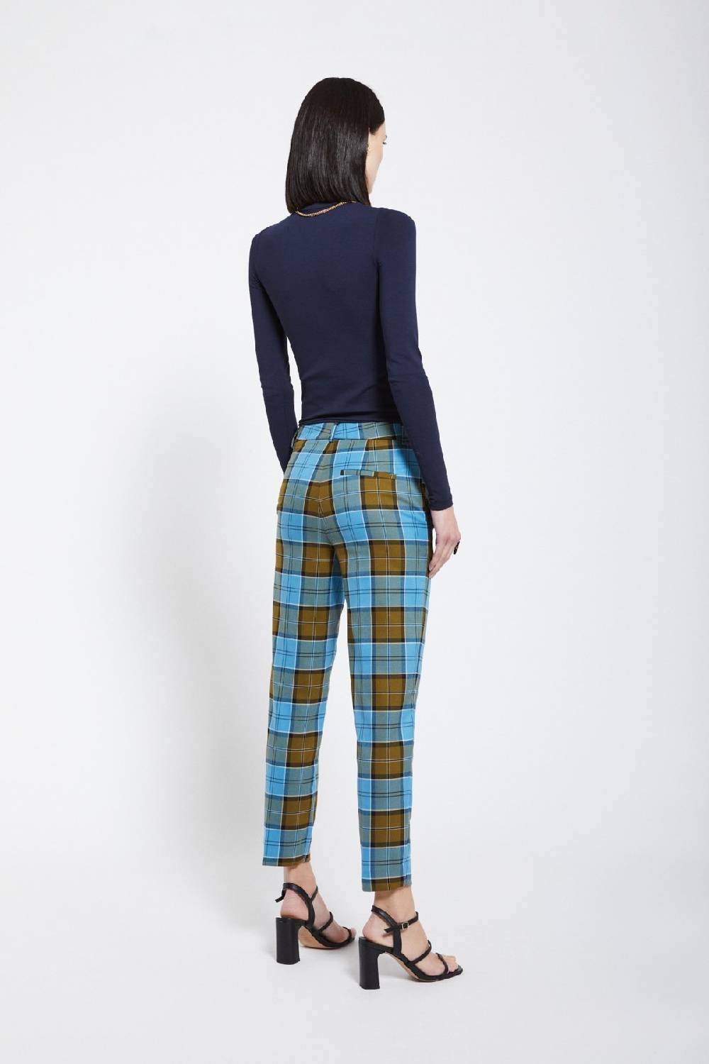 Ottod'Ame Printed Tartan Anlke Lenght Trousers