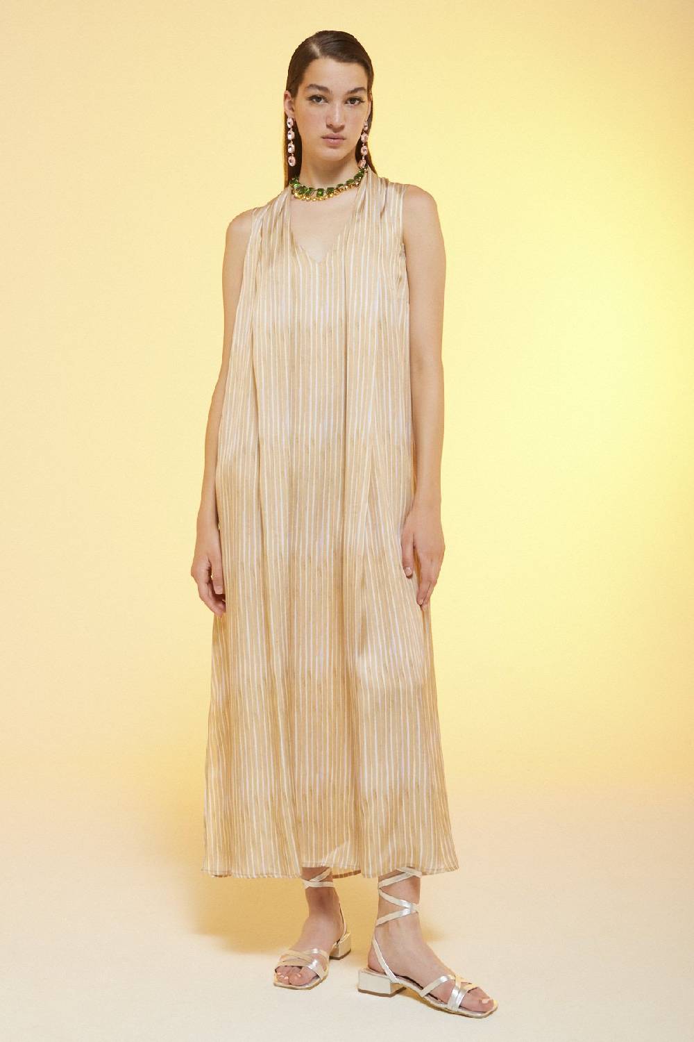 ottod'Ame Printed viscose long dress