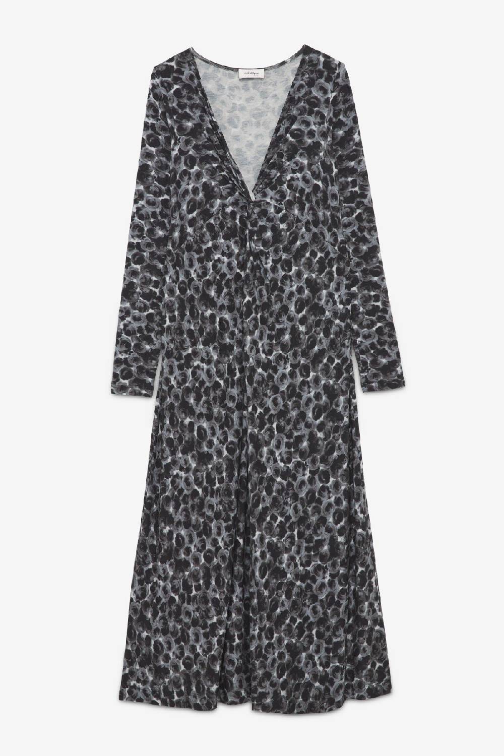 Ottod'Ame Printed Viscose Long Dress With Knot