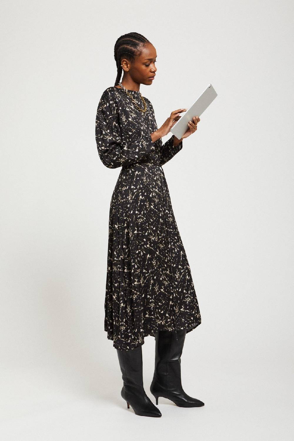 Ottod'Ame Printed Viscose Long Dress