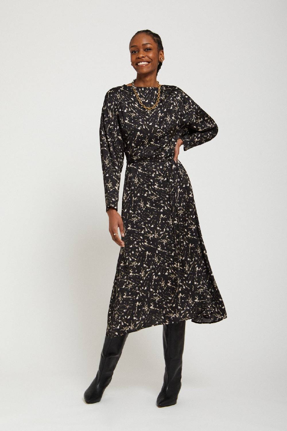 ottod'Ame Printed viscose long dress