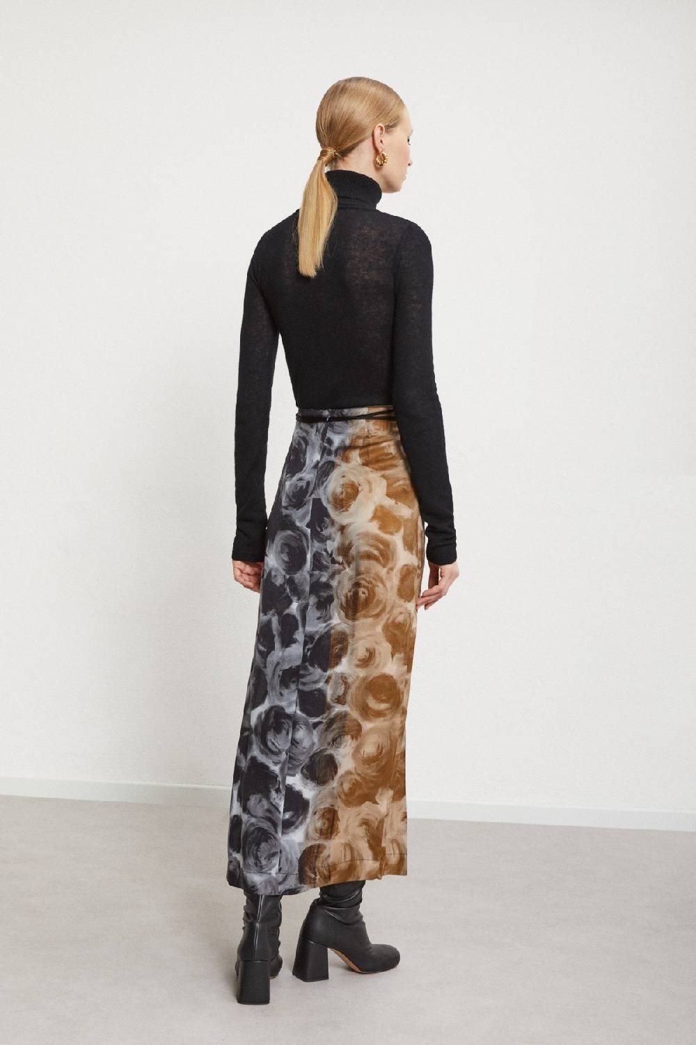 Ottod'Ame Printed Viscose Long Skirt