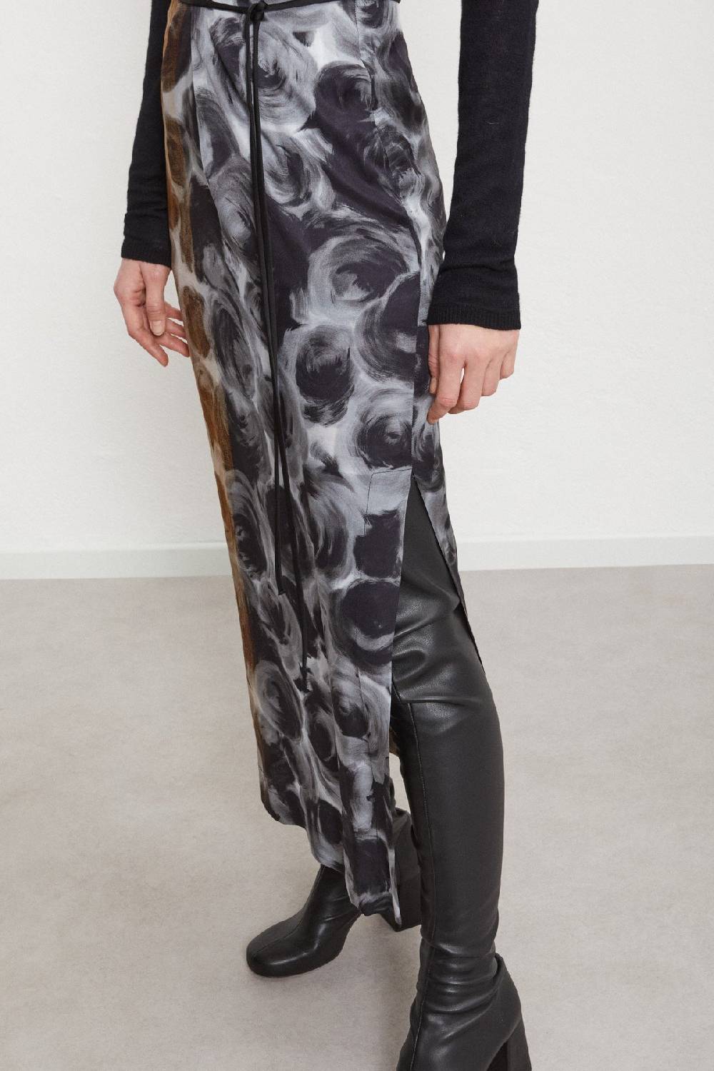Ottod'Ame Printed Viscose Long Skirt