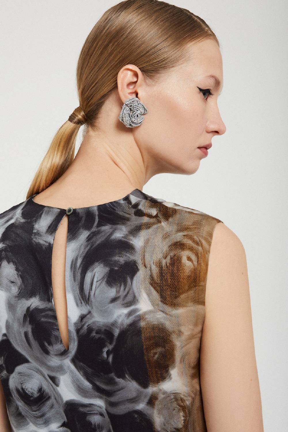 Ottod'Ame Printed Viscose Midi Dress With Sash