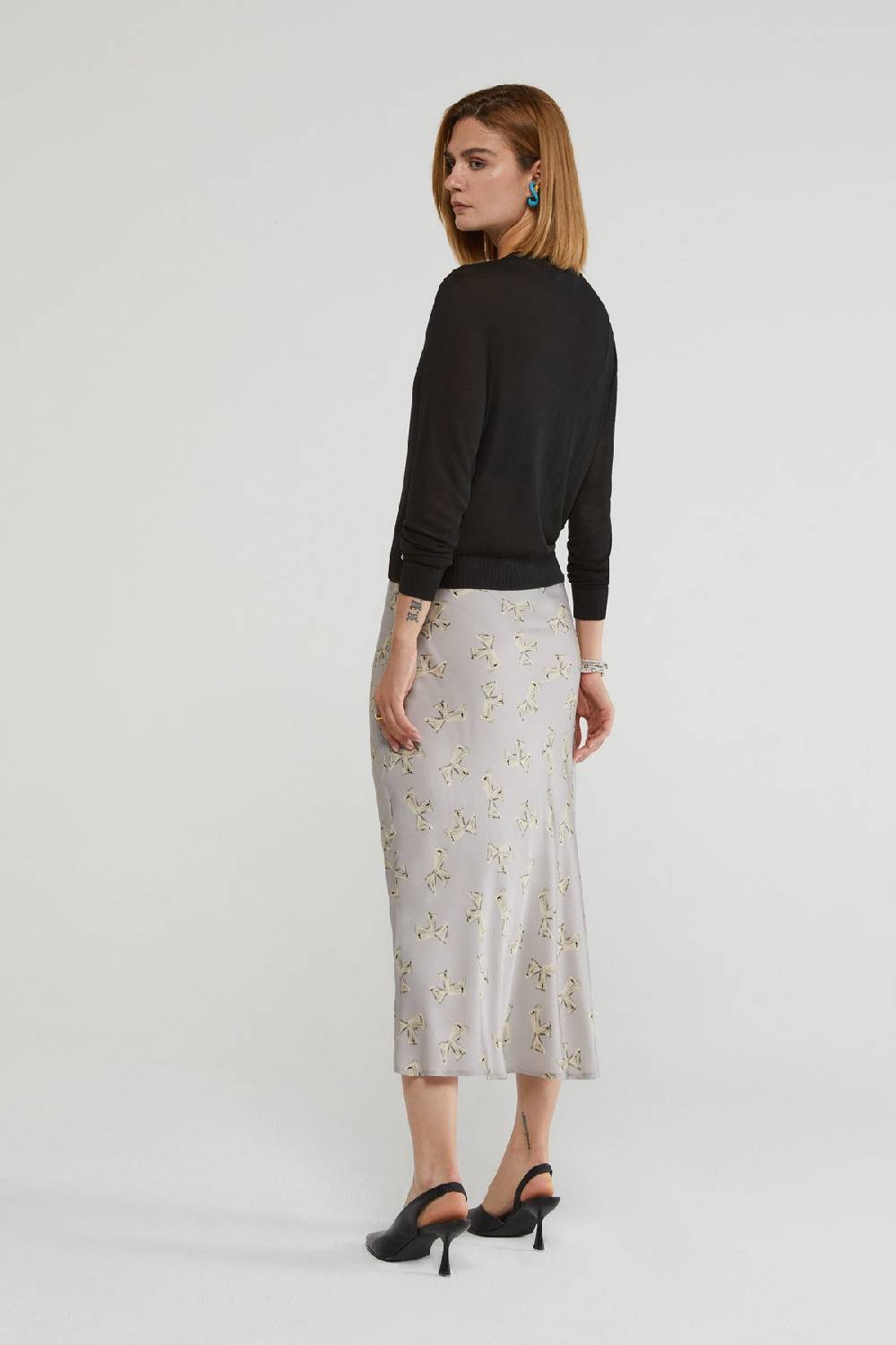 Ottod'Ame Printed Viscose Midi Skirt