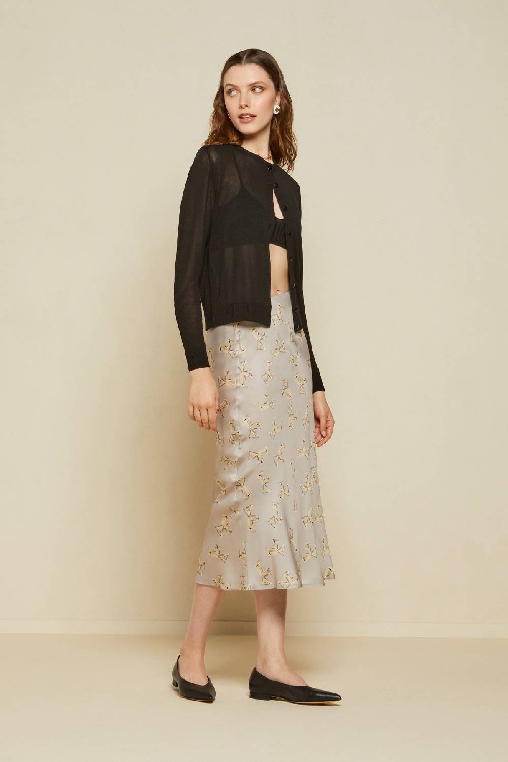 Ottod'Ame Printed Viscose Midi Skirt