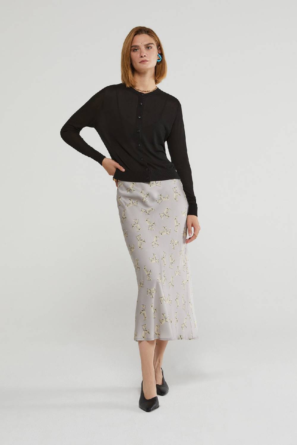 ottod'Ame Printed viscose midi skirt