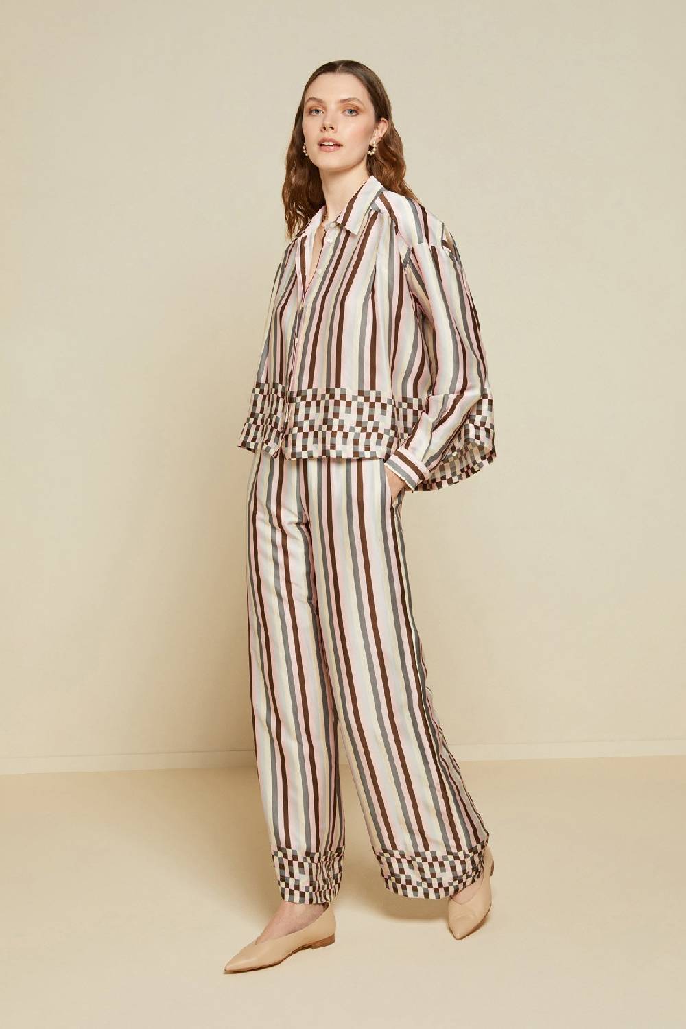 Ottod'Ame Printed Viscose Palazzo Trousers