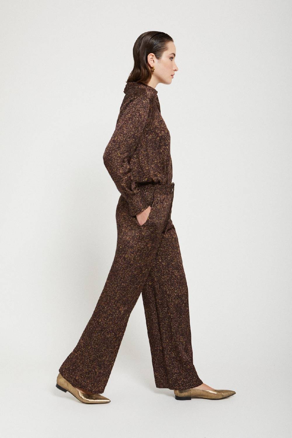 Ottod'Ame Printed Viscose Palazzo Trousers