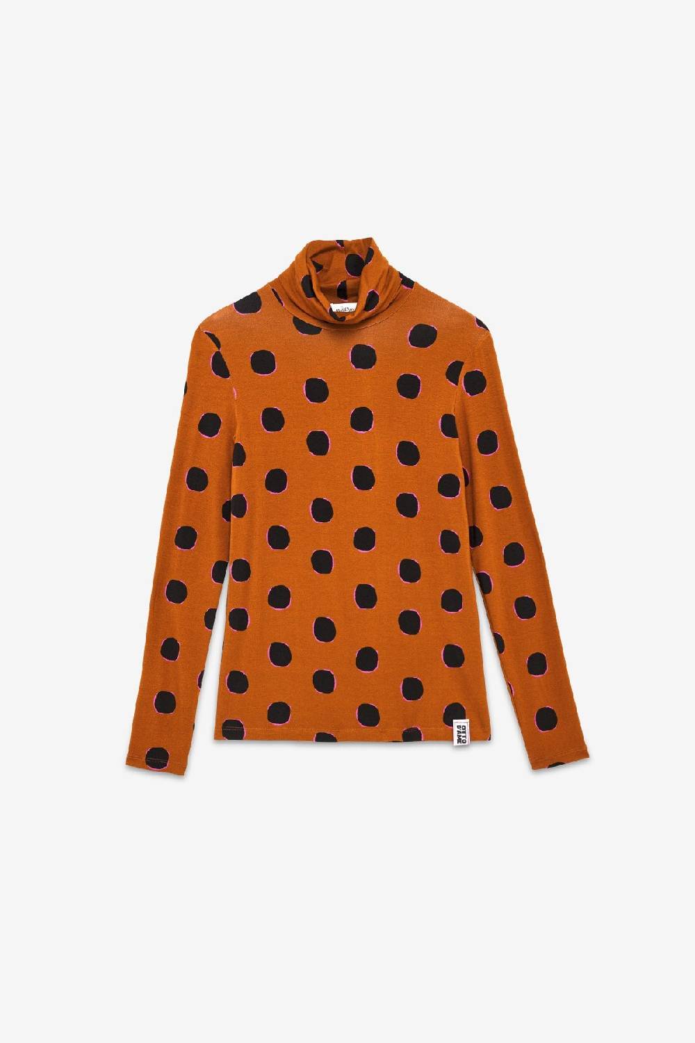 Ottod'Ame Printed Viscose Turtleneck T-shirt