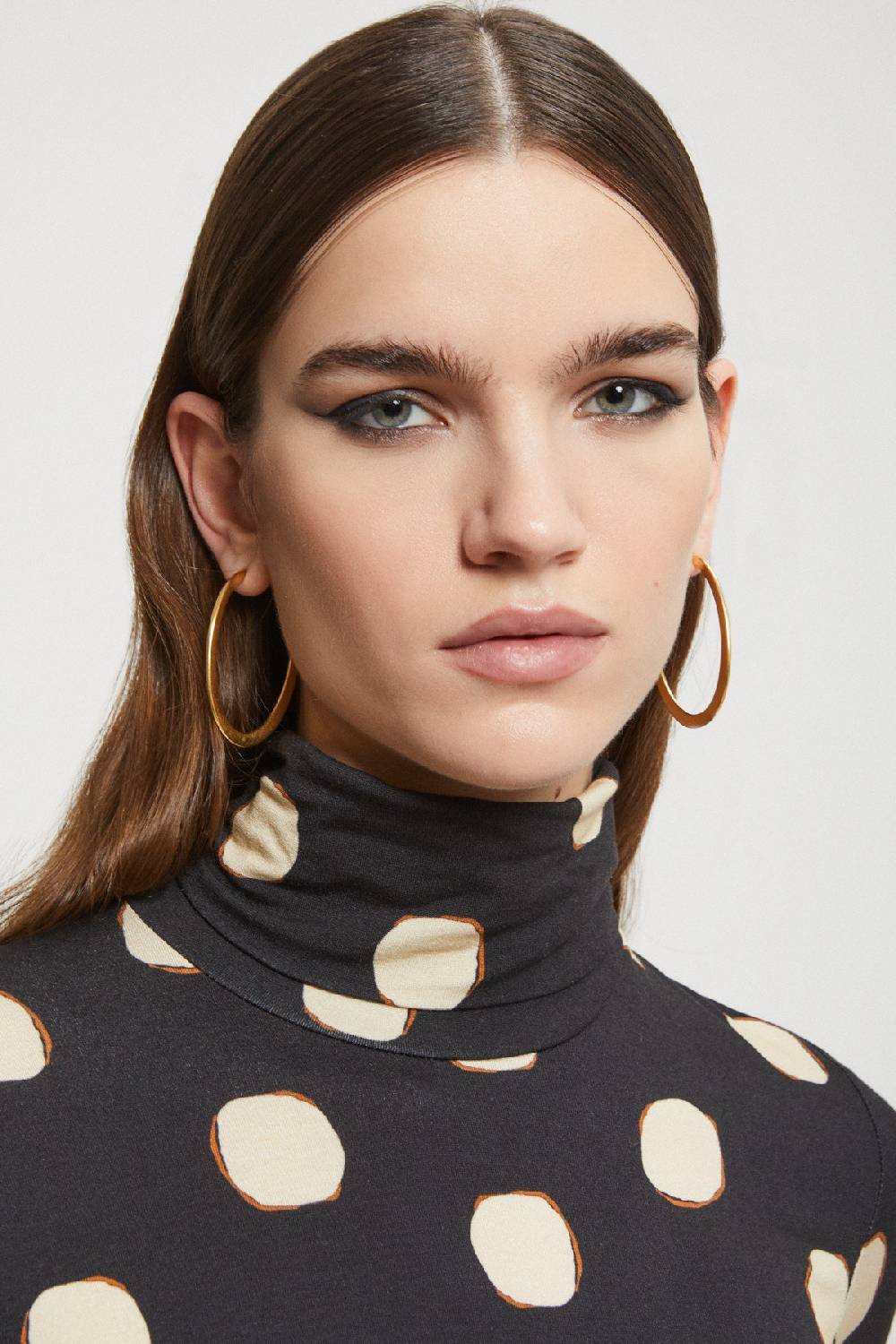 Ottod'Ame Printed Viscose Turtleneck T-shirt