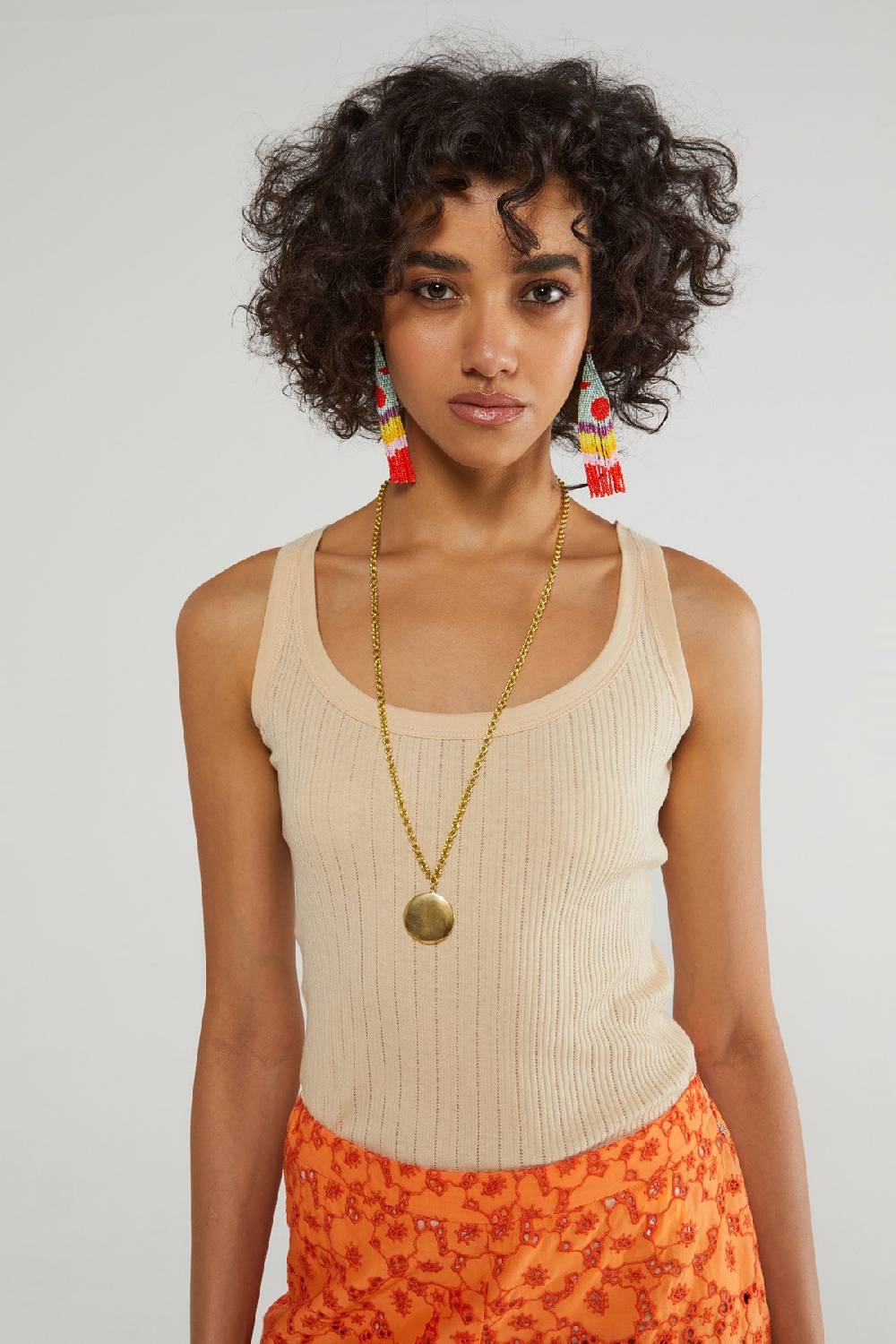 Ottod'Ame Ribbed Cotton Tank Top