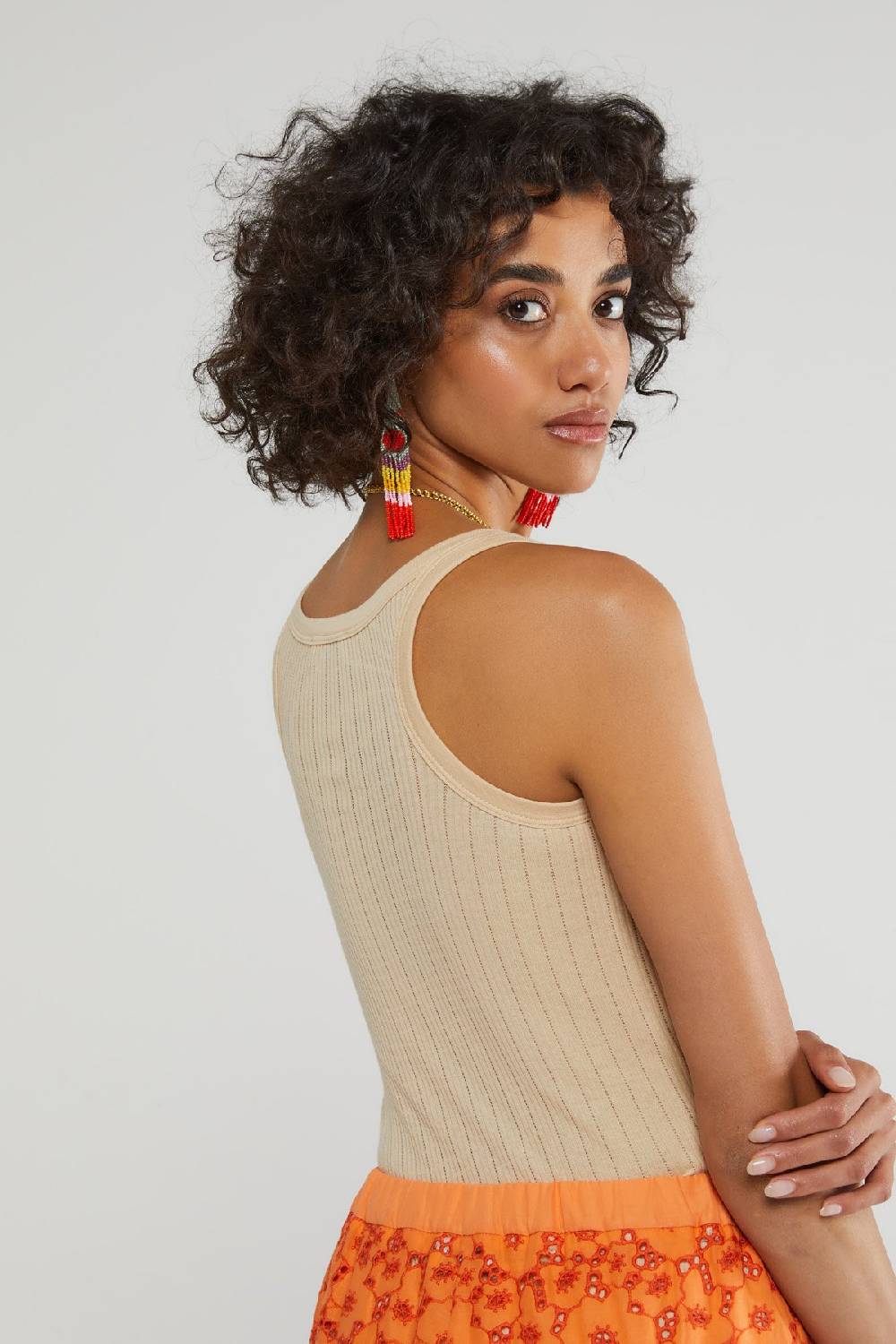 Ottod'Ame Ribbed Cotton Tank Top