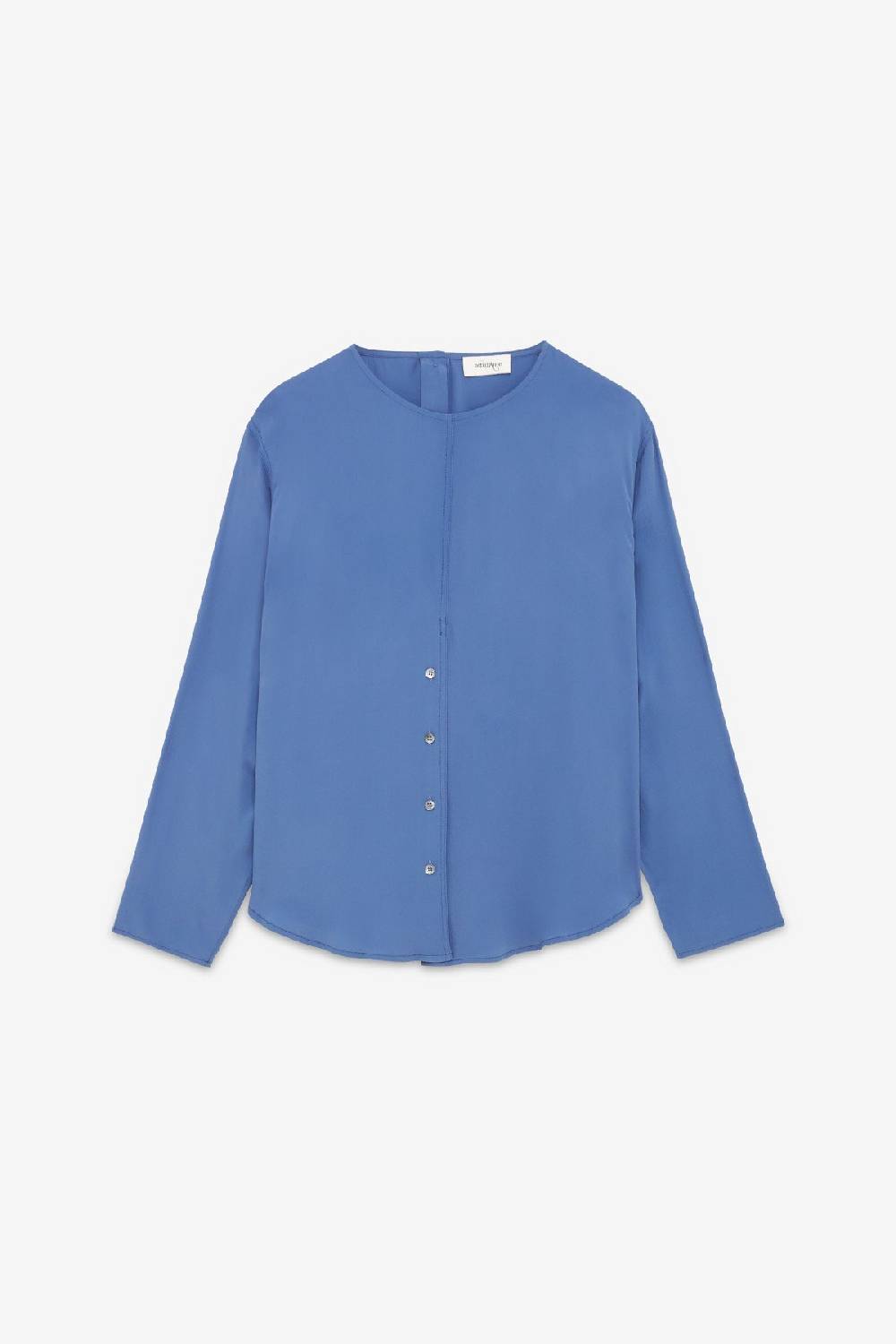 Ottod'Ame Silk-blend Blouse With Rounded Bottom