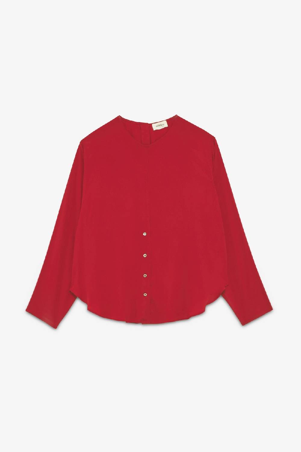 Ottod'Ame Silk-blend Blouse With Rounded Bottom