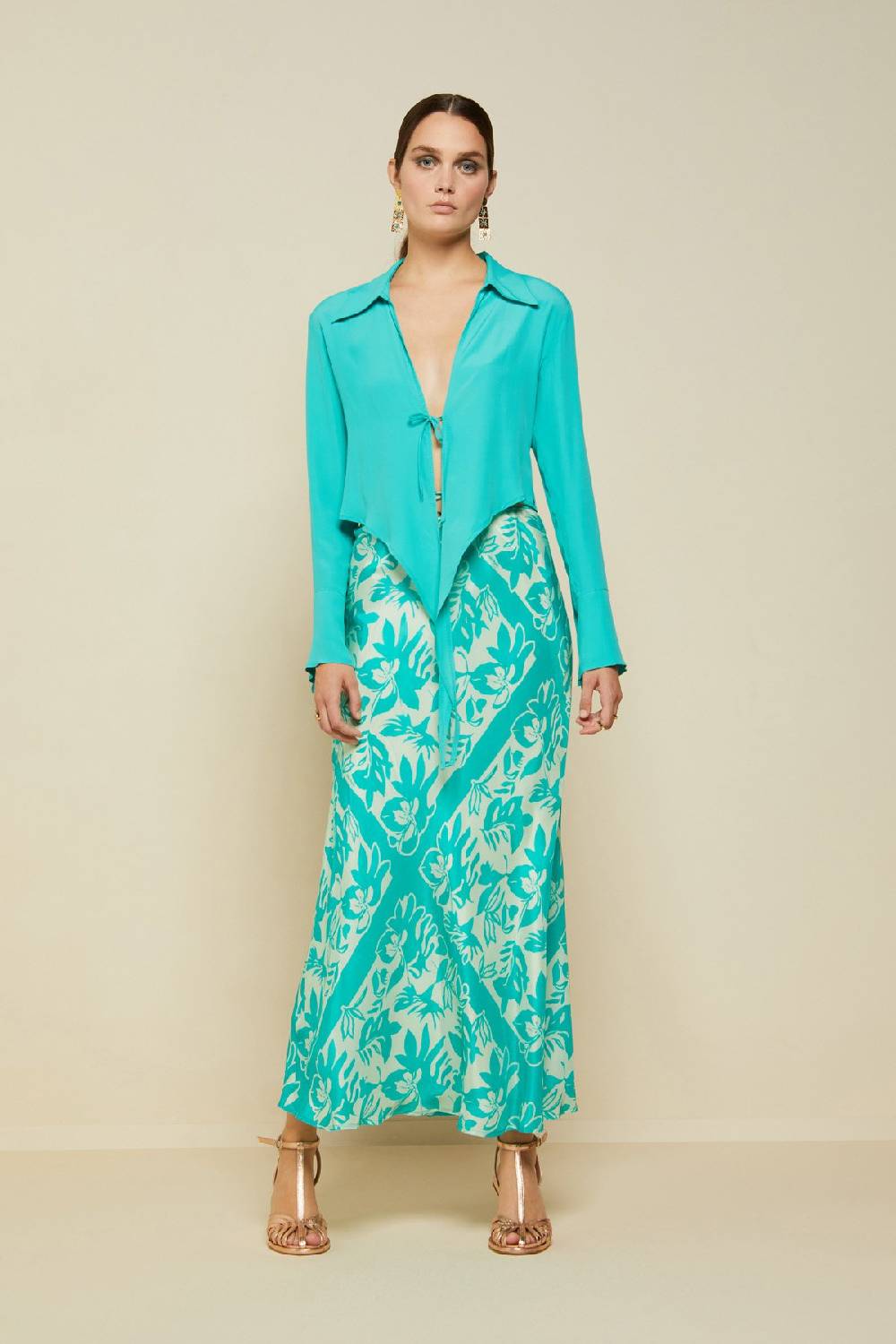 Ottod'Ame Silk Blend Criss-crossed Sweater