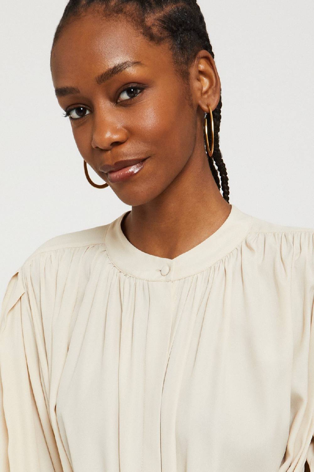 Ottod'Ame Silk-blend Draped Blouse