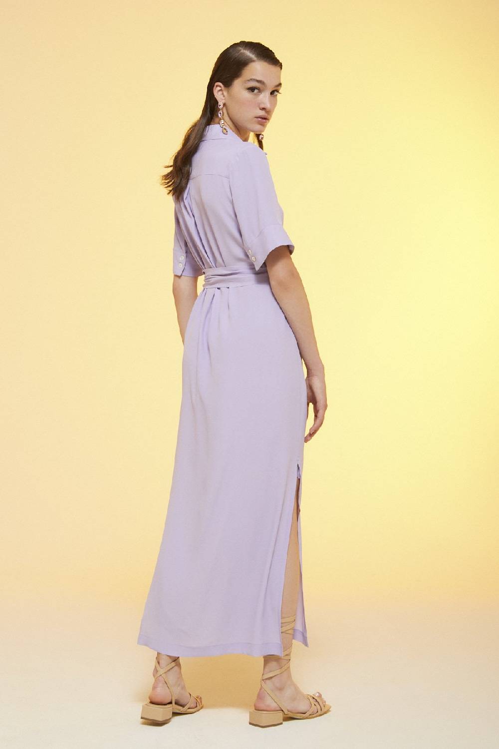 Ottod'Ame Silk Blend Fluid Long Dress