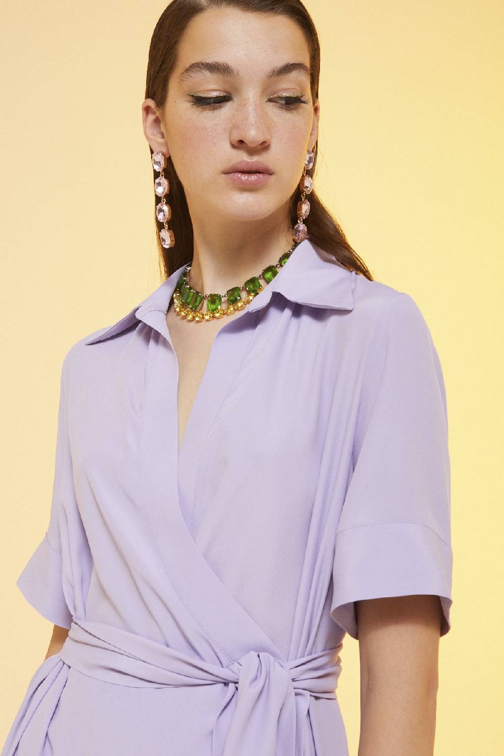 Ottod'Ame Silk Blend Fluid Long Dress