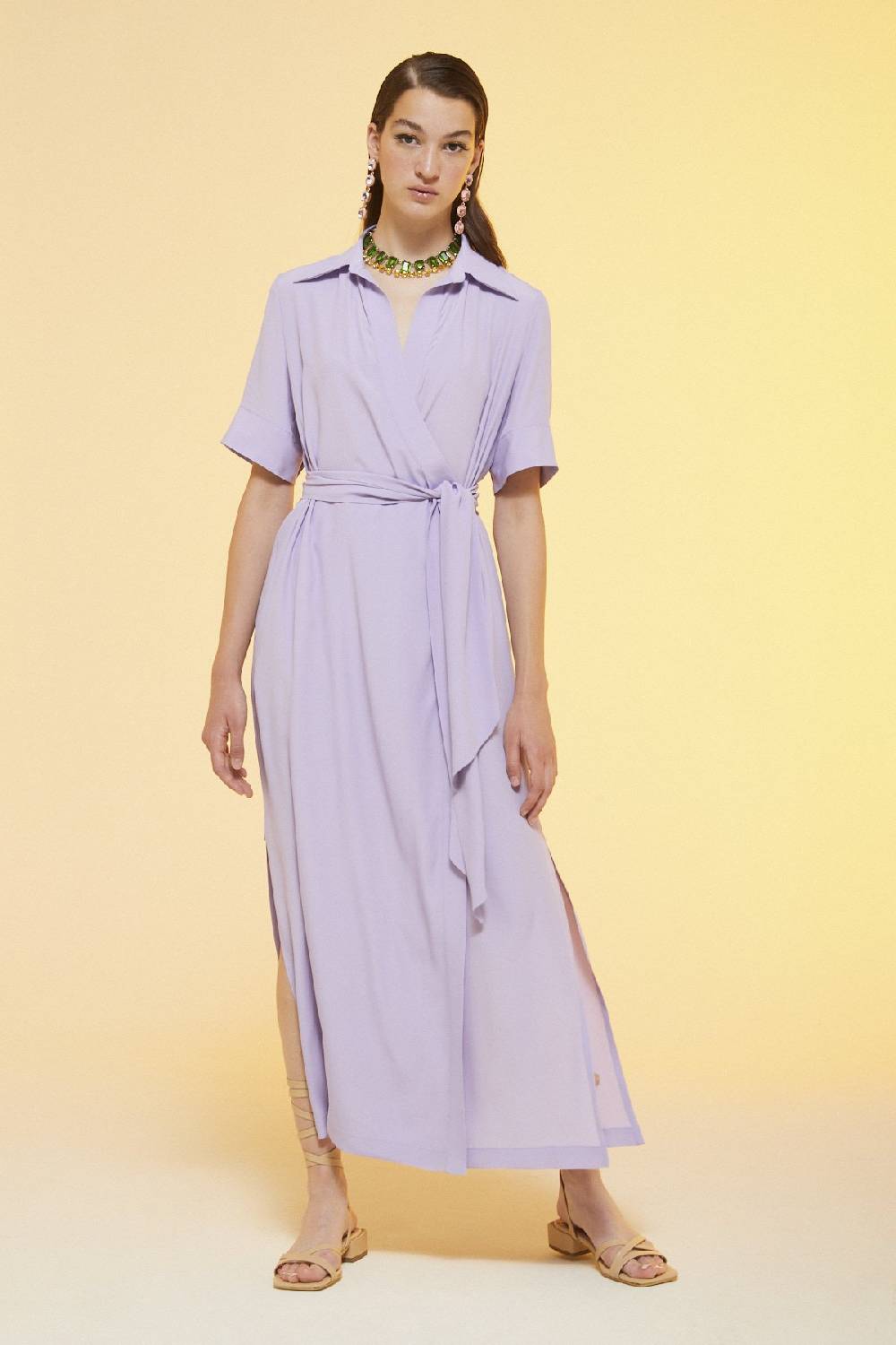 ottod'Ame Silk blend fluid long dress