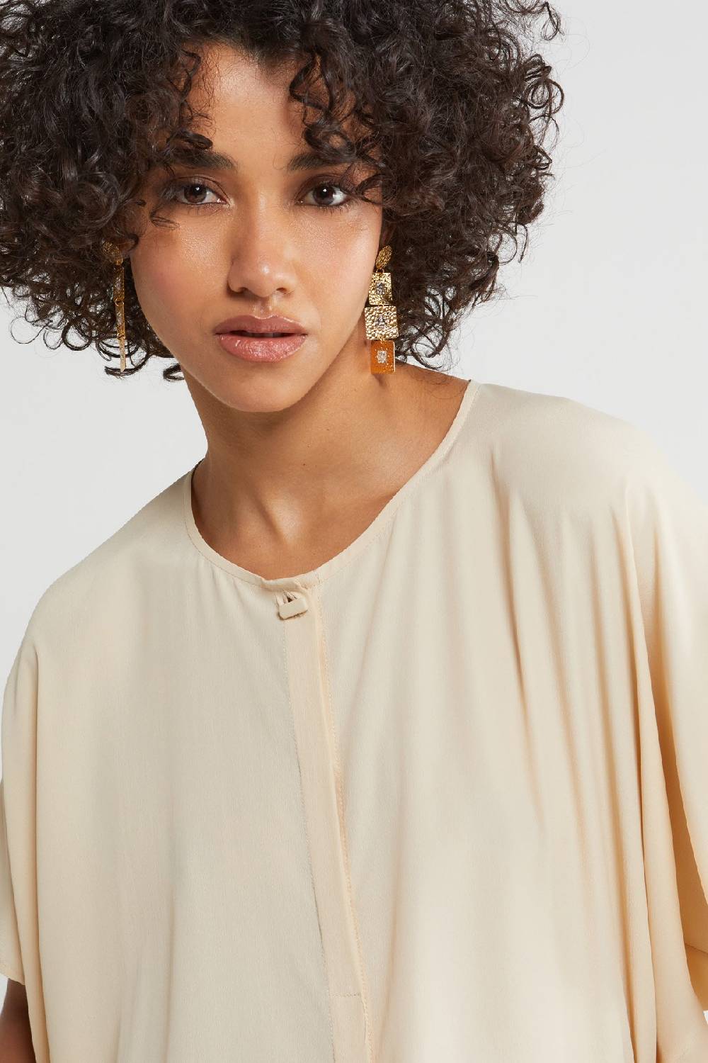 Ottod'Ame Silk Blend Half-sleeve Shirt