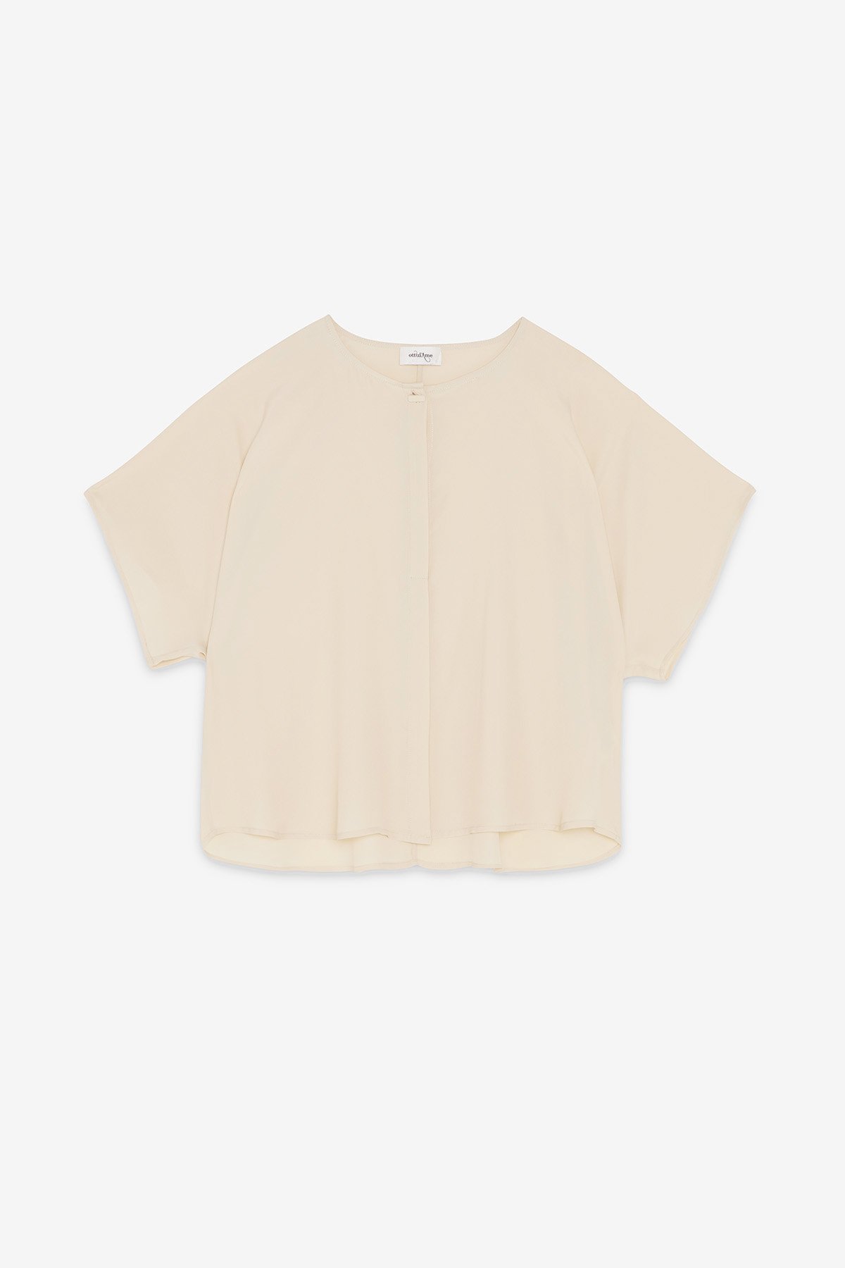 Ottod'Ame Silk Blend Half-sleeve Shirt