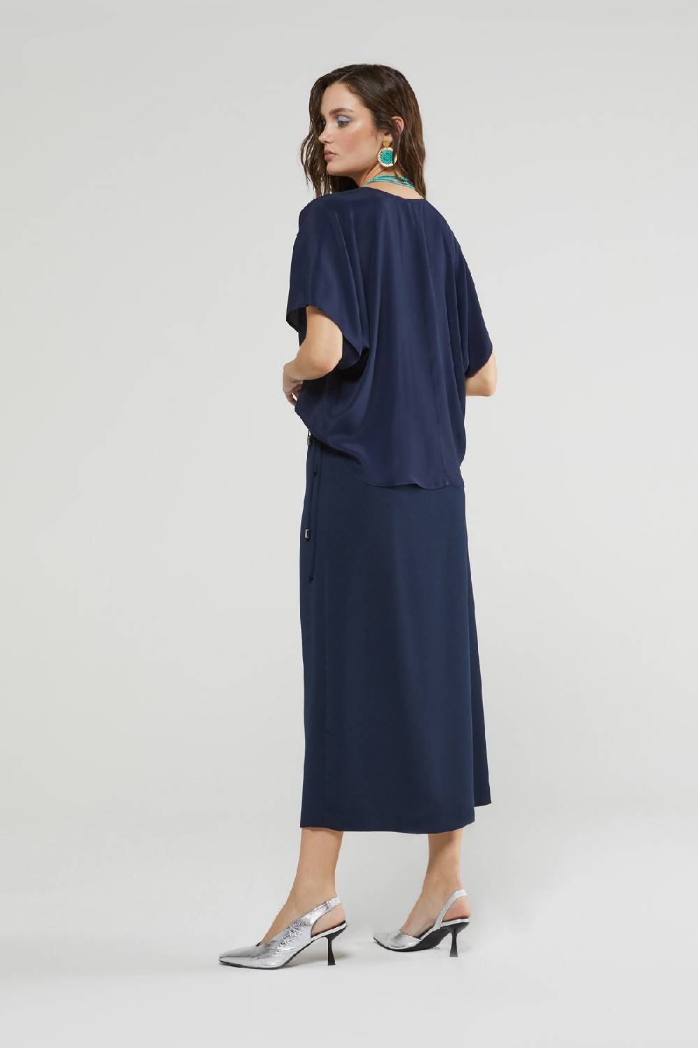 Ottod'Ame Silk Blend Half-sleeve Shirt