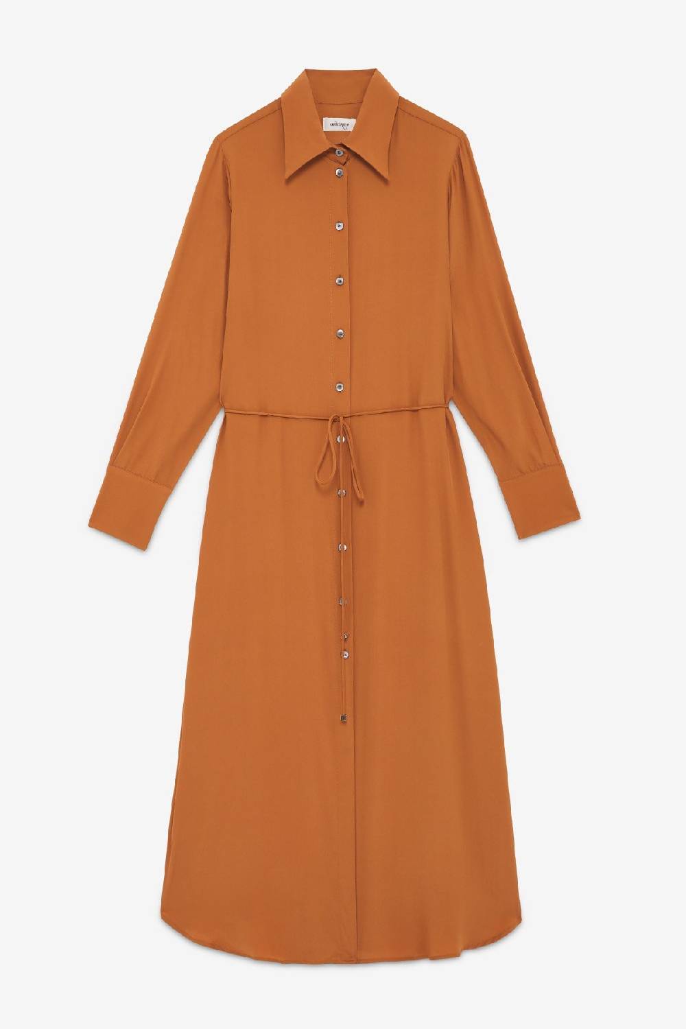 Ottod'Ame Silk-blend Long Chemisier With Belt