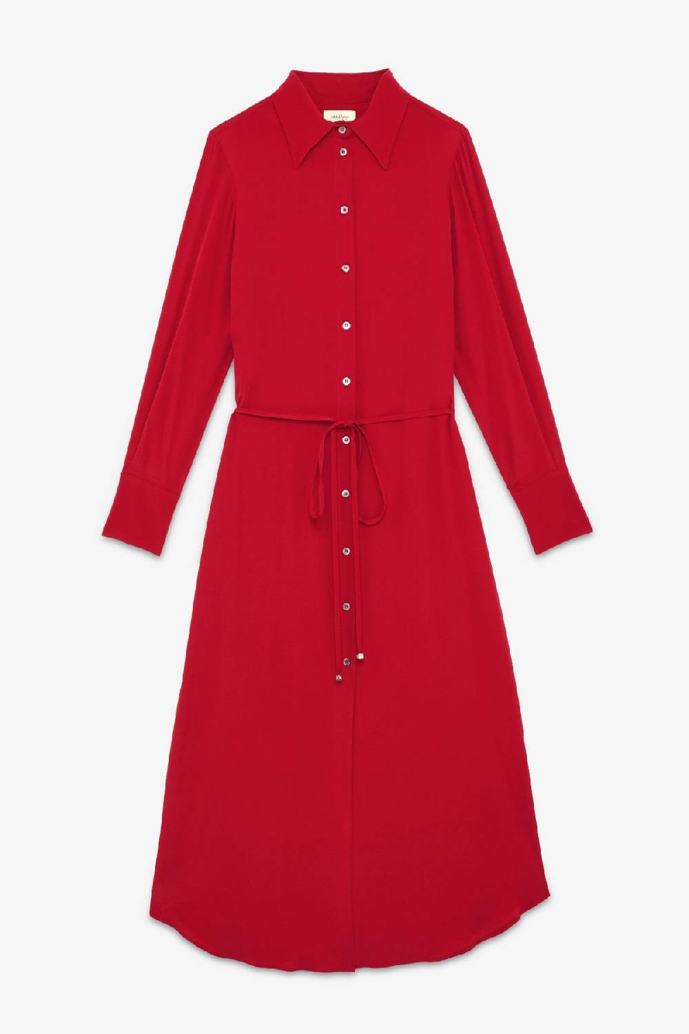 Ottod'Ame Silk-blend Long Chemisier With Belt