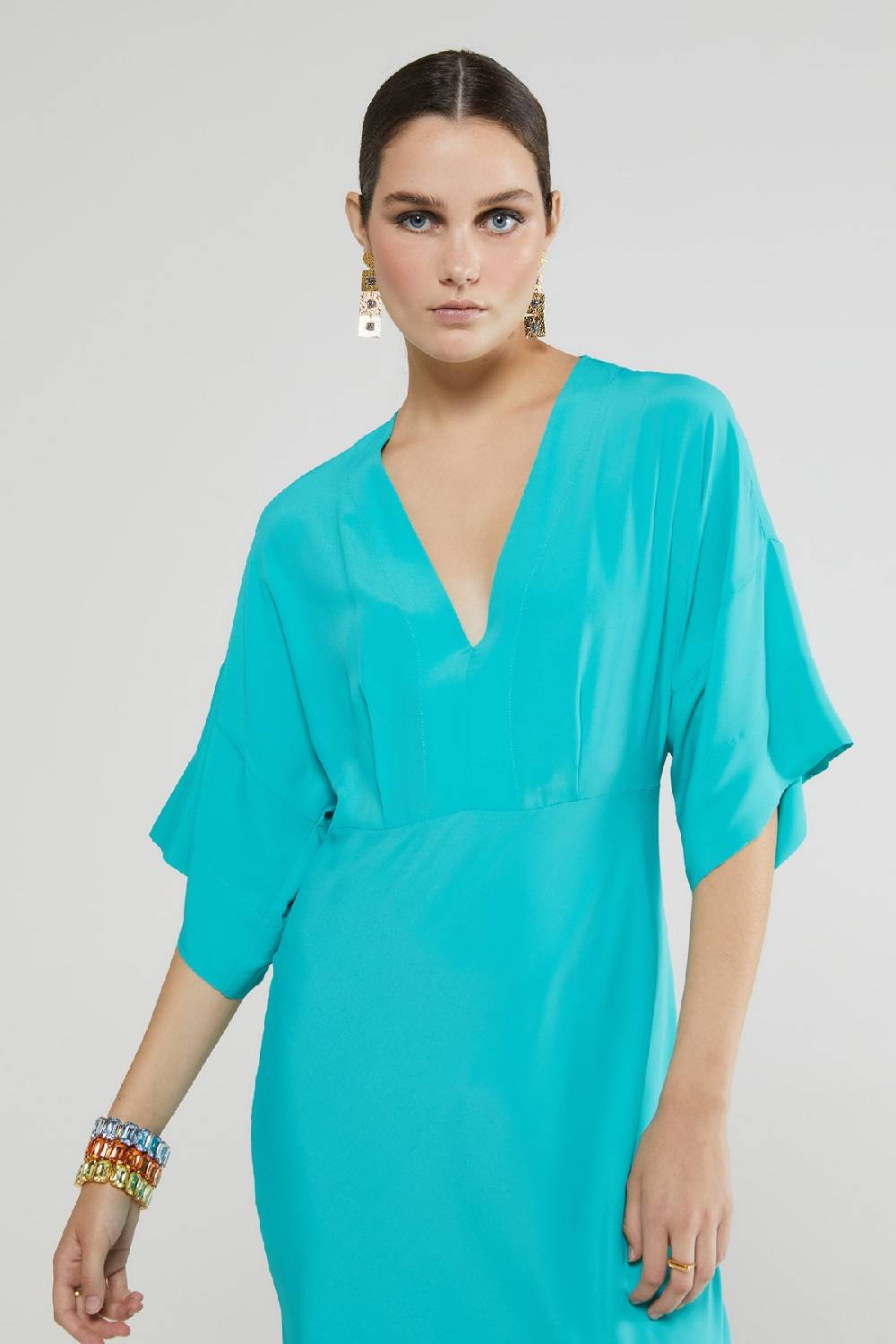 Ottod'Ame Silk Blend Long Dress