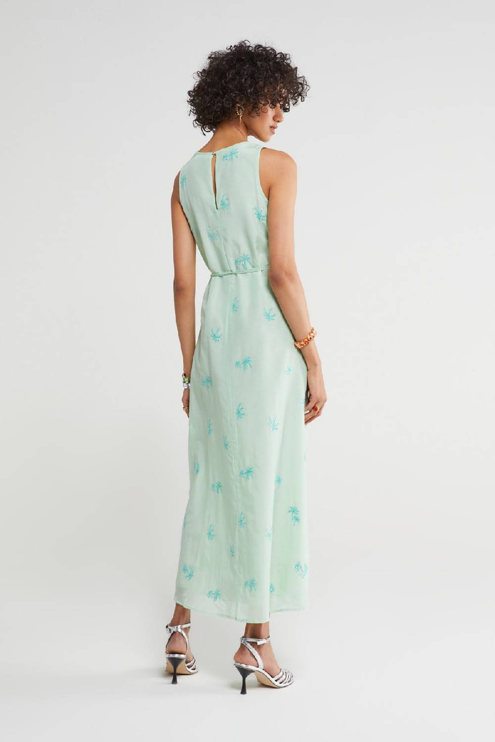 Ottod'Ame Silk Blend Long Dress With Embroideries